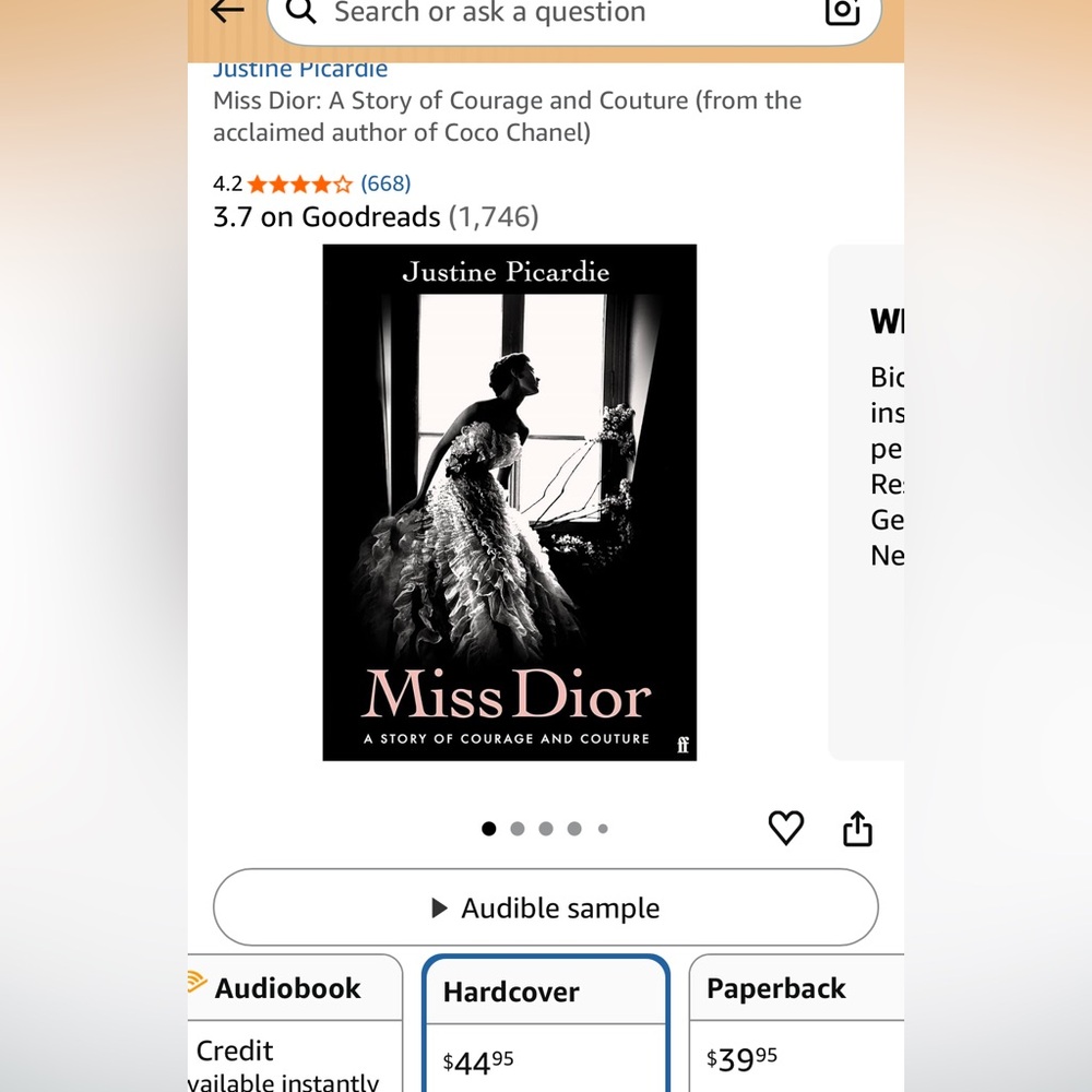 Dior Book with White and Black Cover